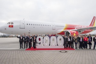 Vietjet Air nhận tàu bay thứ 9.000 của Airbus