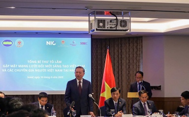 Tổng Bí thư Tô Lâm gặp Mạng lưới Đổi mới sáng tạo Việt Nam tại Hàn Quốc