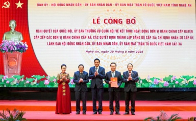 Nghệ An công bố tổ chức sắp xếp các đơn vị hành chính