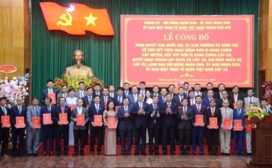 Thành phố Huế công bố sắp xếp các đơn vị hành chính, chính quyền địa phương 2 cấp