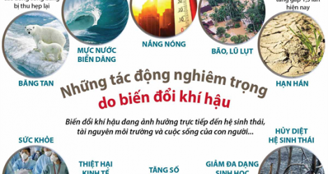 [Infographic] Những tác động nghiêm trọng do biến đổi khí hậu