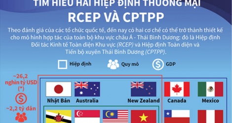 [Infographic] Tìm hiểu hai hiệp định thương mại RCEP và CPTPP