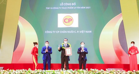 C.P. Việt Nam dẫn đầu Top 10 thực phẩm uy tín chất lượng - Nhóm ngành thực phẩm đông lạnh