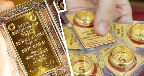 Giá vàng SJC tăng mạnh cuối tuần do lực bán giảm