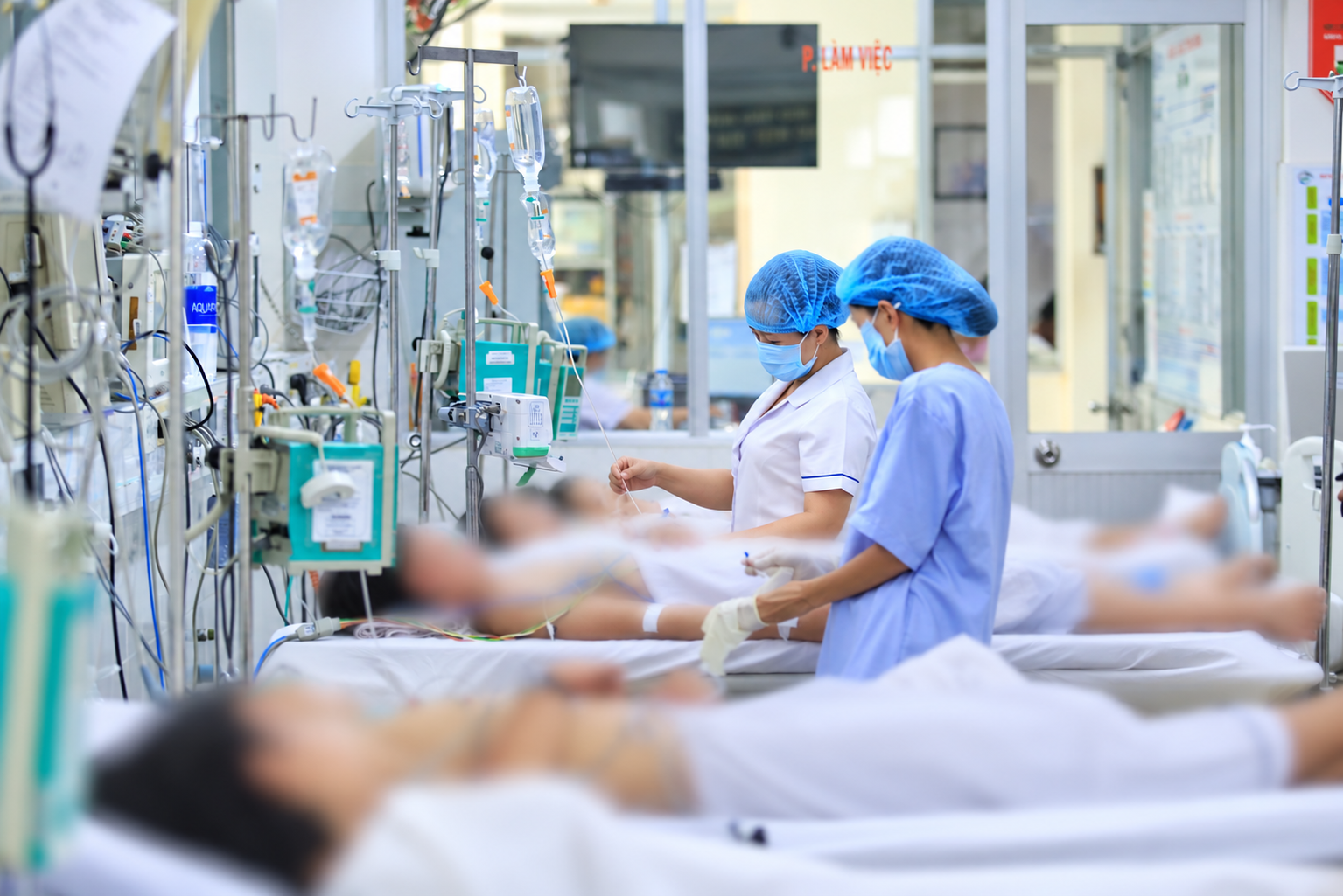 Busy Hospital ICU Ward Busy Hospital ICU Ward