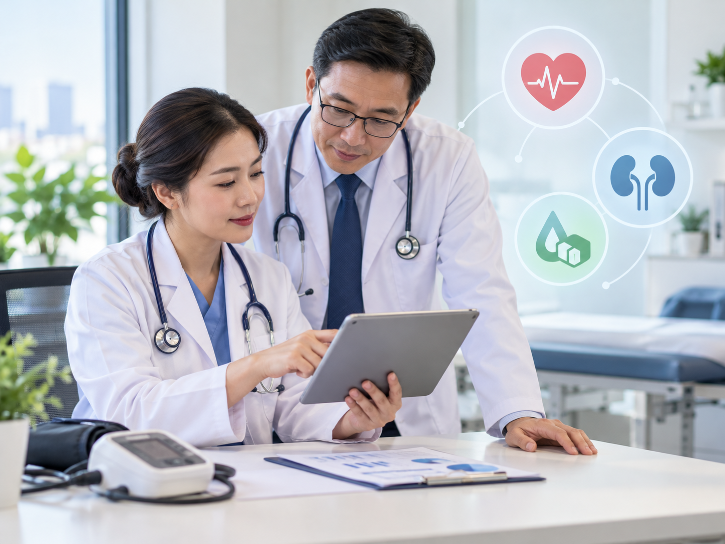 Collaborative Doctors Reviewing Medical Charts Collaborative Doctors Reviewing Medical Charts