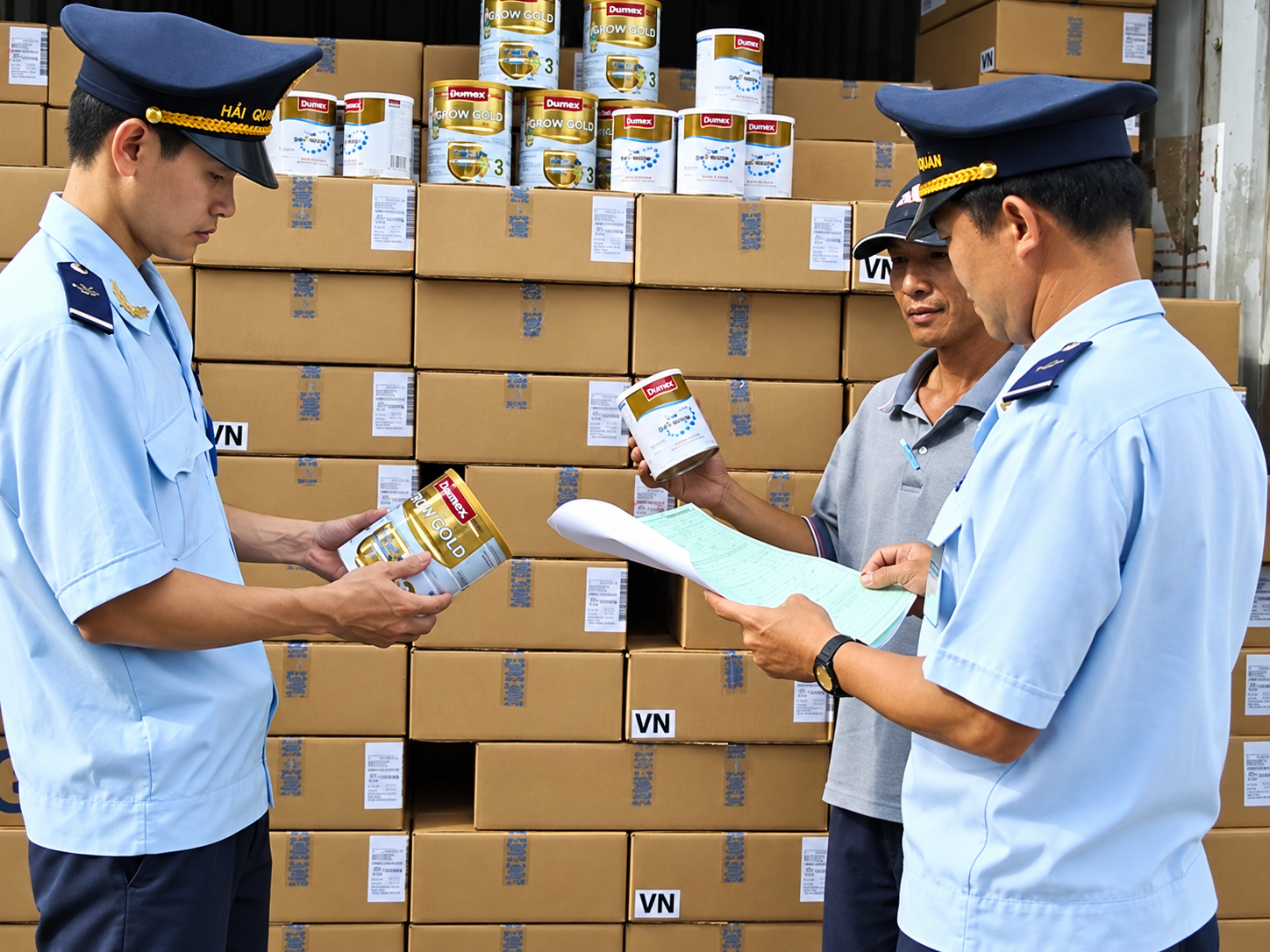Warehouse Inspection of Dumex Cans Warehouse Inspection of Dumex Cans